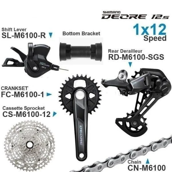 Bộ Truyền Động Shimano Deore M6100 [1X12 Tốc Độ]