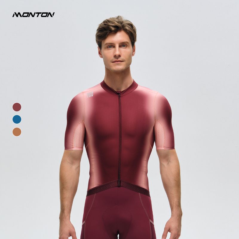 Áo xe đạp nam Monton Spectrum Red Horizon
