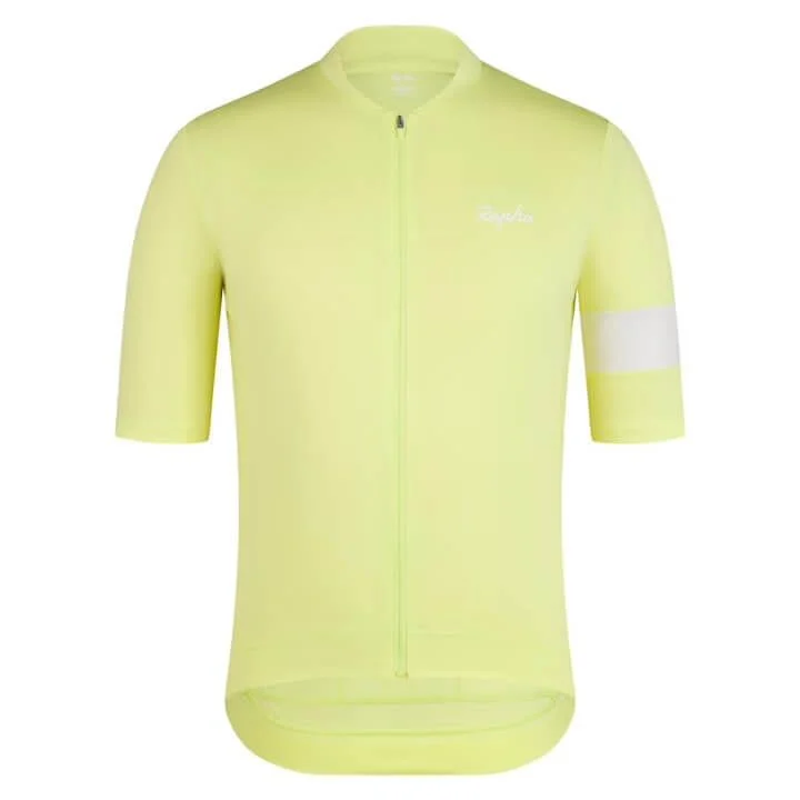 Áo Đạp Xe RAPHA Men's Core Jersey - Lime Green/White