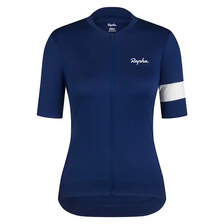 Áo Đạp Xe RAPHA Women's Core Jersey - Blue/White Stripe